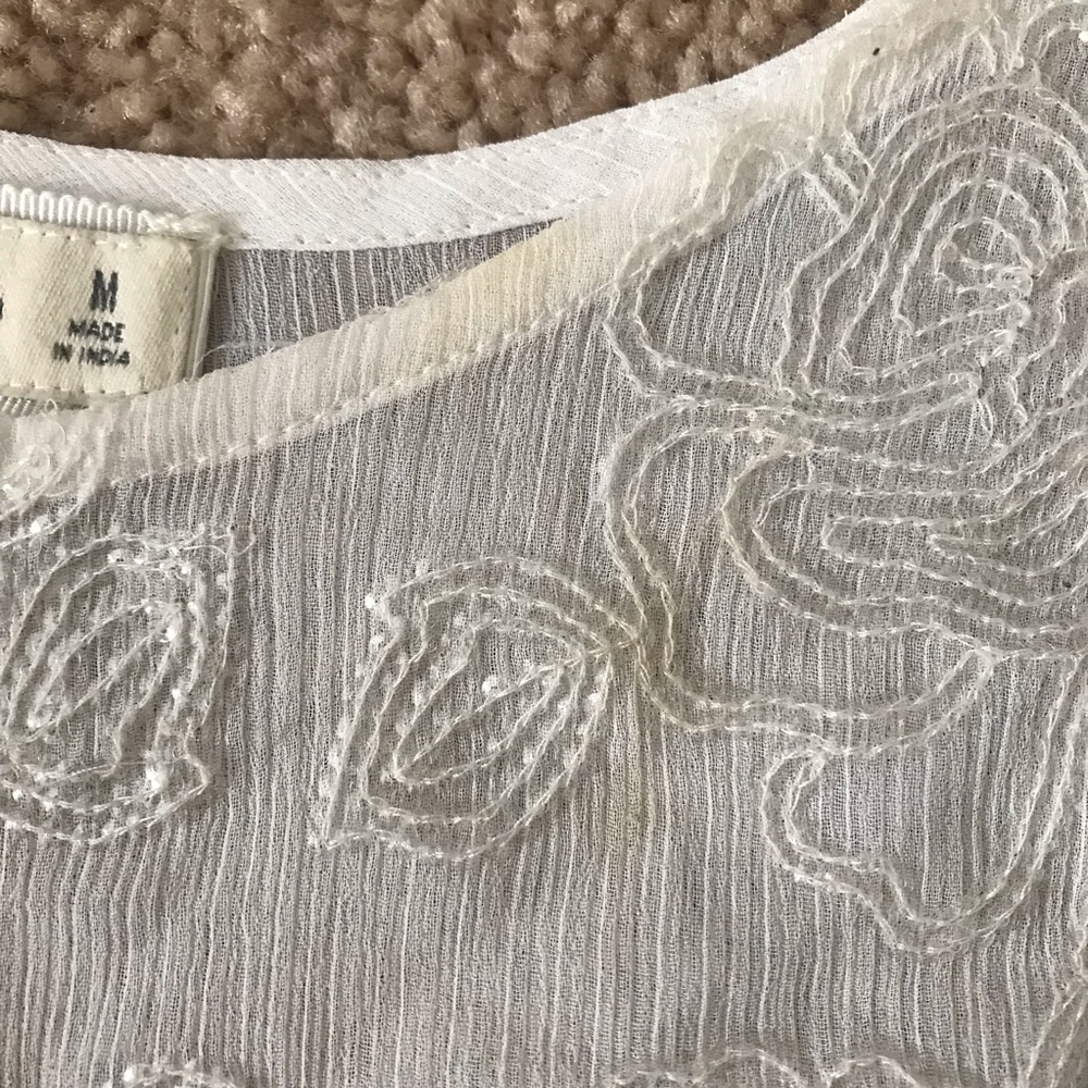 SOLD Abercrombie & Fitch SOLD See Through White Tank Top - Picture 5 of 6